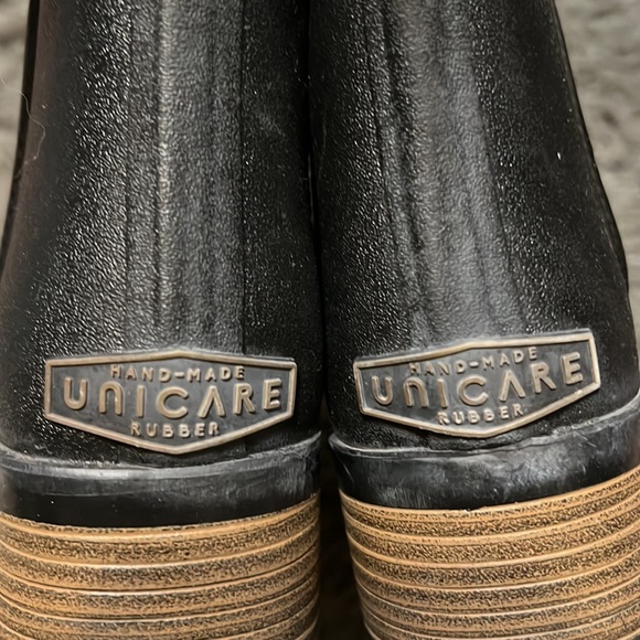 Women’s Unicare black rain ankle boots, size 7 - Picture 9 of 11
